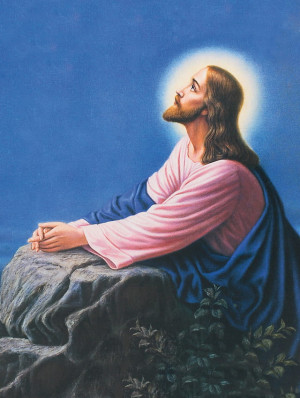 Plakat Religijny Jezus Chrystus modlący się w Ogrójcu
