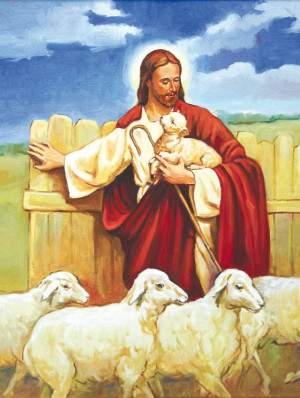 Plakat Religijny Pan Jezus Dobry Pasterz