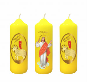 Zestaw świec na Wielkanoc - Baranek Boży, Jezus