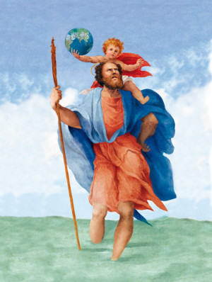 Plakat Religijny Święty Krzysztof
