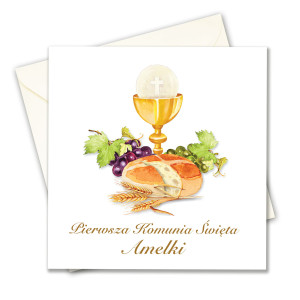 Zaproszenie na Komunię, personalizowane