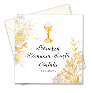 Zaproszenie na Komunię, personalizowane