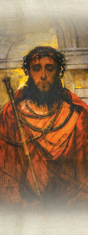 Baner na Wielki Post, Jezus Umęczony 75x200cm