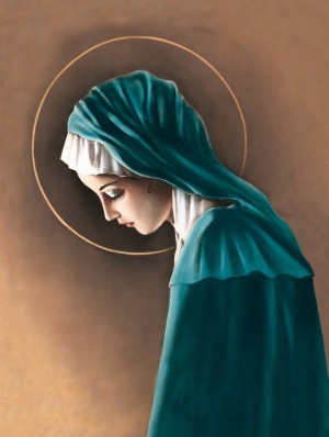 Plakat religijny Matka Boża