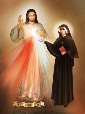 Plakat Religijny Jezu Ufam Tobie i Św. Siostra Faustyna