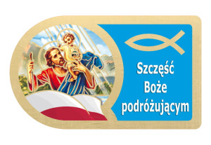 Święty Krzysztof plakietka samochodowa - 10 szt.