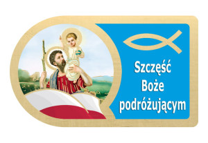 Święty Krzysztof plakietka samochodowa - 10 szt.