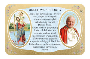 Święty Krzysztof plakietka samochodowa - 10 szt.