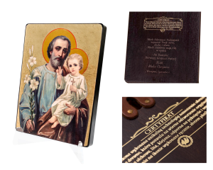 Naklejana ikona religijna Święty Józef