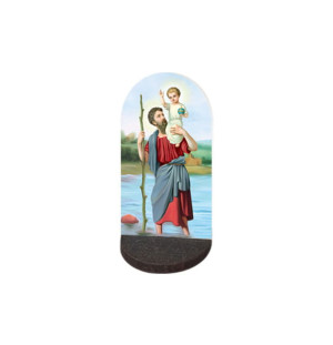 Święty Krzysztof - samoprzylepna figurka do samochodu