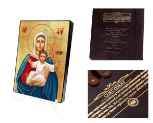Naklejana ikona religijna Matka Boża Tronująca