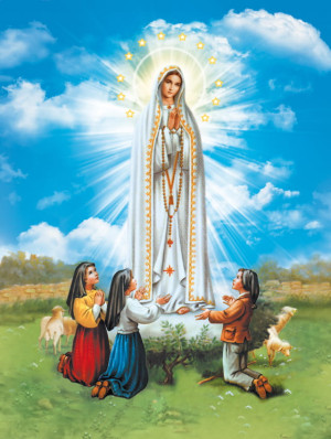 Plakat Religijny Matka Boża Fatimska