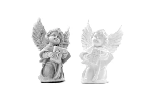 Figurka aniołka z biblią gipsowy 14 cm
