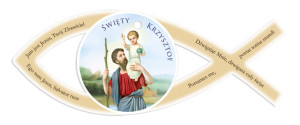 Święty Krzysztof zawieszka samochodowa - 10 szt.