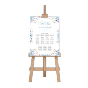 Table plan - tablica z rozmieszczeniem gości weselnych