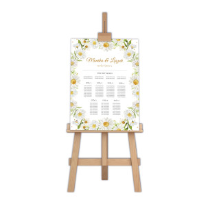 Table plan - tablica z rozmieszczeniem gości weselnych