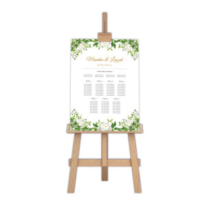 Table plan - tablica z rozmieszczeniem gości weselnych