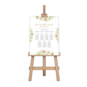 Table plan - tablica z rozmieszczeniem gości weselnych