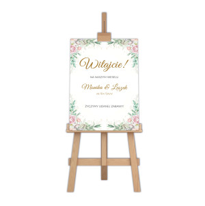 Tablica powitalna na ślub - wedding