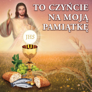 Baner na Boże Ciało "To czyńcie na moją pamiątkę" 150x150 cm