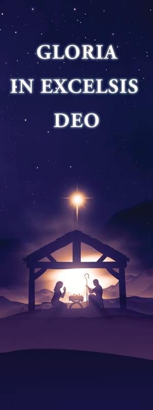 Baner na Boże Narodzenie "Gloria in Excelsis Deo" 75x200 cm