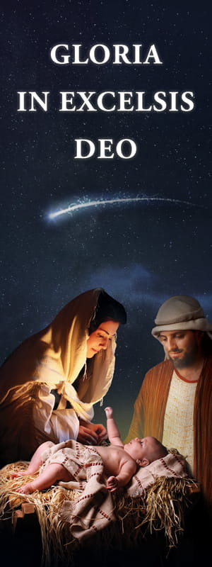 Baner na Boże Narodzenie "Gloria in Excelsis Deo" 75x200 cm