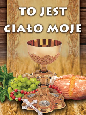 Baner na Boże Ciało "To jest ciało moje" 75x100 cm