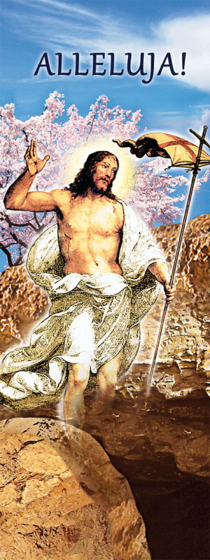 Baner na Wielkanoc "ALLELUJA" 75x200cm