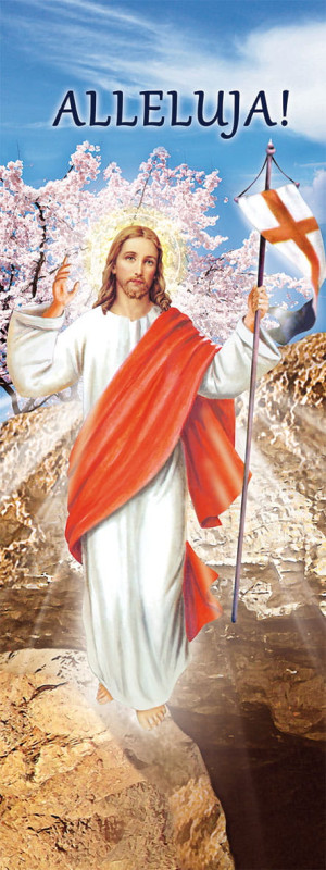 Baner na Wielkanoc "ALLELUJA!" 75x200cm