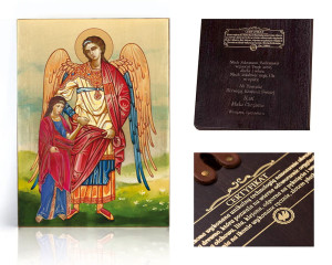 Ikona religijna Archanioł z dziewczynką