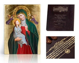 Ikona religijna Święta Anna z Matką Bożą