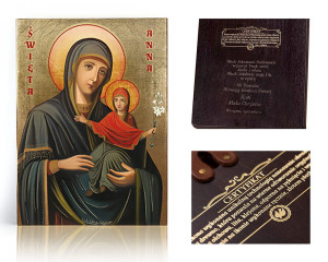 Ikona religijna Święta Anna z Matką Bożą