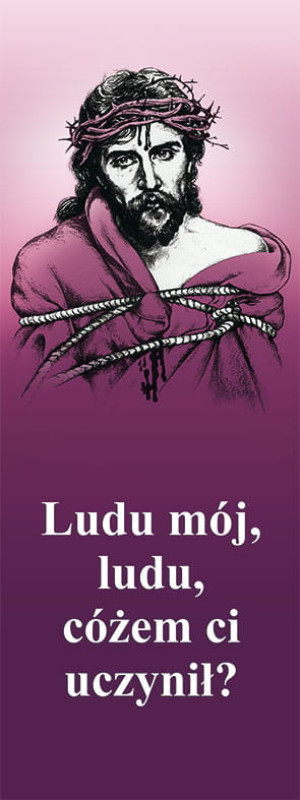 Baner na Wielki Post "Ludu mój, ludu, cóżem.." 75x200cm