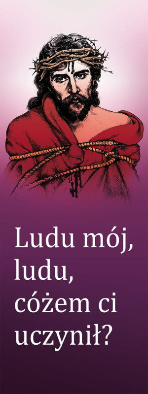 Baner na Wielki Post "Ludu mój, ludu, cóżem..." 75x200cm