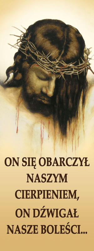 Baner na Wielki Post "ON się obarczył naszym.." 75x200cm