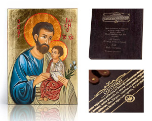 Ikona religijna Święty Józef z Dzieciątkiem Jezus