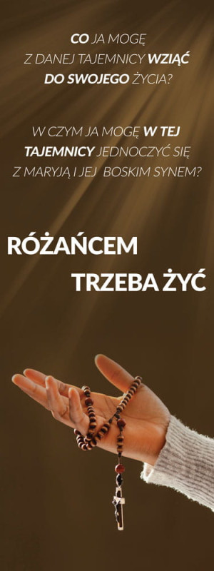 Baner religijny na Różaniec 75x200 cm