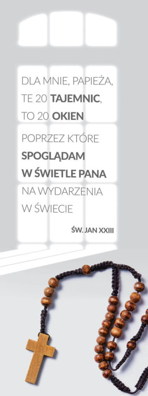 Baner religijny na Różaniec 75x200 cm