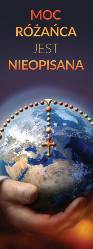 Baner religijny na Różaniec 75x200 cm