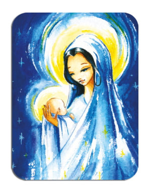 Magnesy religijne Matka Boża z Dzieciątkiem - 10 sztuk