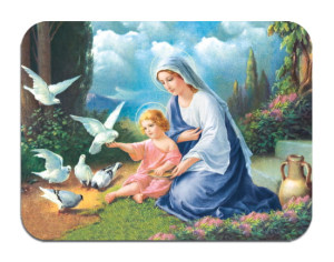Magnesy religijne Matka Boża z Dzieciątkiem - 10 sztuk