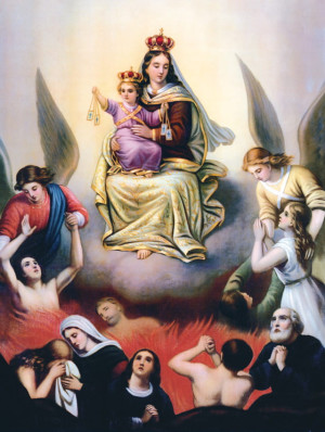 Plakat Religijny Matka Boża Szkaplerzna