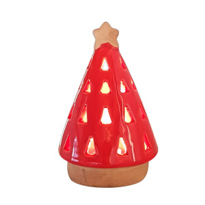Choinka porcelanowa led czerwona