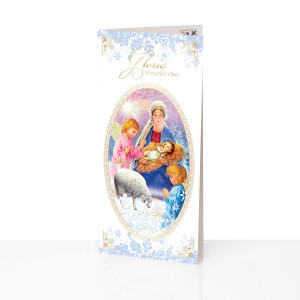 Kartka na Boże Narodzenie - Święta Rodzina i Jezus Chrystus