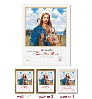 Pamiątka Pierwszej Komunii Świętej - Jezus Chrystus Dobry Pasterz