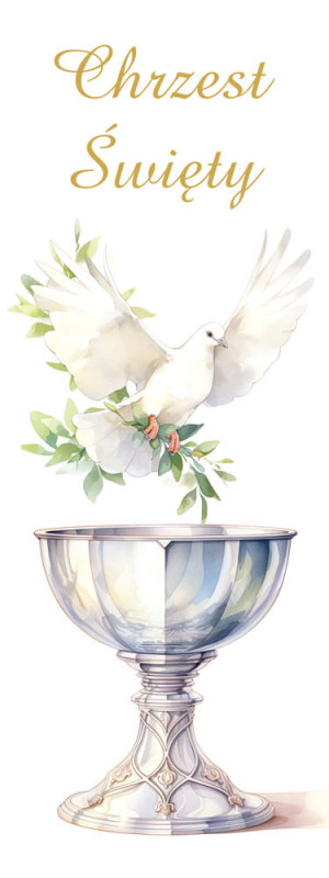 Baner religijny na Chrzest Święty 75x200 cm
