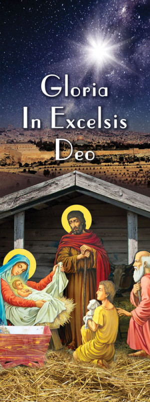 Baner na Boże Narodzenie, "Gloria in Excelsis Deo" 50x130 cm