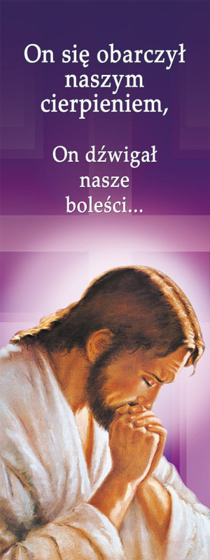 Baner na Wielki Post "On się obarczył naszym.." 50x130 cm