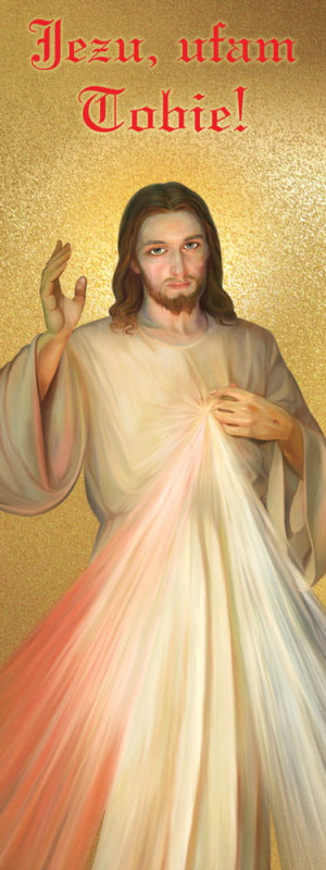 Baner religijny Jezu Ufam Tobie! 50x130 cm