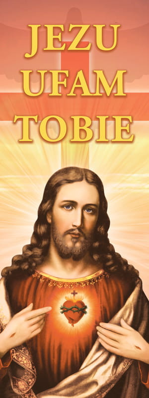 Baner na Boże Ciało "Jezu Ufam Tobie" 50x130 cm